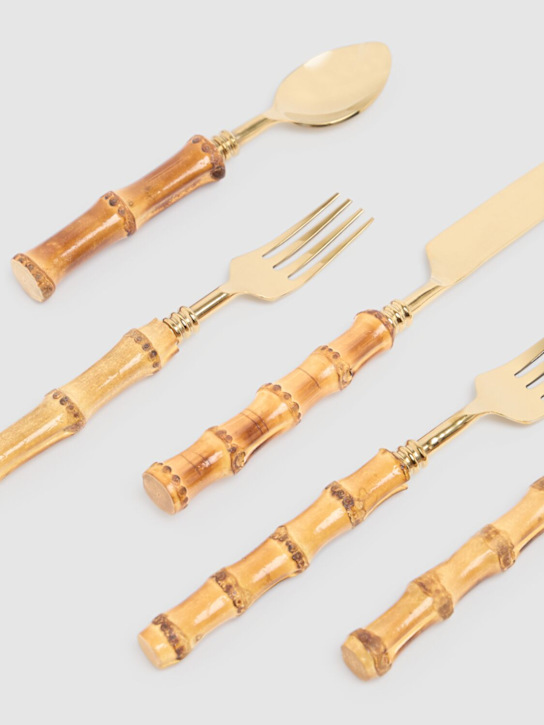 Les Ottomans: 5-piece cutlery set - Gold - ecraft_1 | Luisa Via Roma
