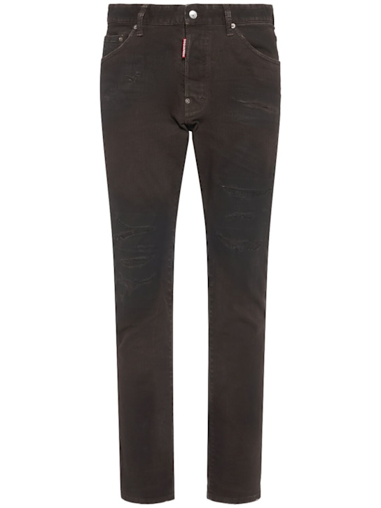 Dsquared2: Cool Guy garment dyed jeans - Brown - men_0 | Luisa Via Roma