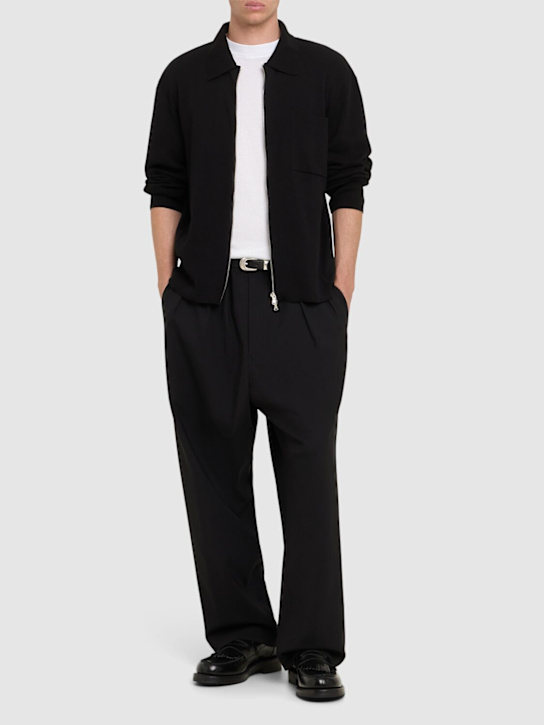 Seven Gauge: Tropical wool blend pants - men_1 | Luisa Via Roma