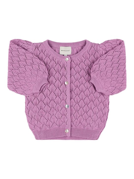 Mipounet: Cardigan in maglia di cotone - kids-girls_0 | Luisa Via Roma