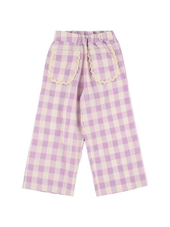 Mipounet: コットンブレンドギンガムシアサッカーパンツ - kids-girls_0 | Luisa Via Roma