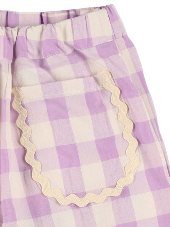 Mipounet: コットンブレンドギンガムシアサッカーパンツ - kids-girls_1 | Luisa Via Roma