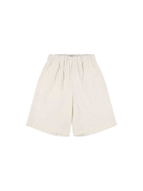 Il Gufo: Cotton & linen shorts - White - kids-boys_0 | Luisa Via Roma