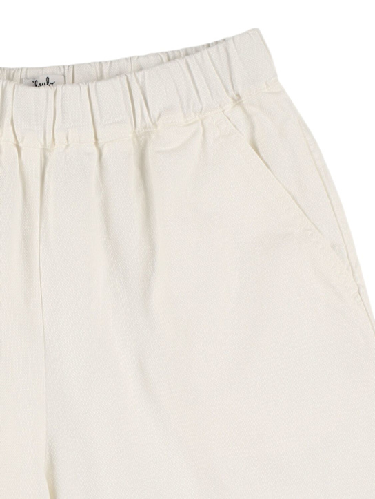Il Gufo: Cotton & linen shorts - White - kids-boys_1 | Luisa Via Roma