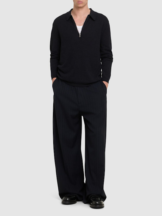 Long sleeve bouclé polo - Thumbnail 2