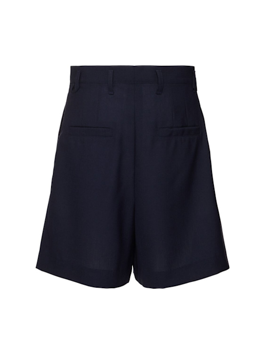Jacquemus: Le short fernando wool shorts - Navy - men_1 | Luisa Via Roma