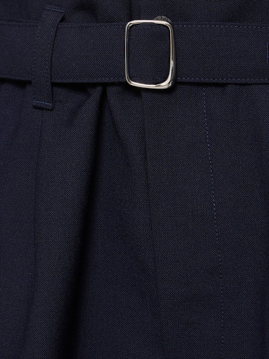 Jacquemus: Le short fernando wool shorts - Navy - men_2 | Luisa Via Roma