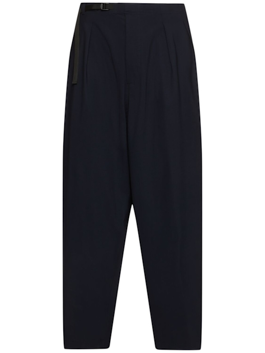 Seven Gauge: Tropical wool blend pants - Blue - men_0 | Luisa Via Roma