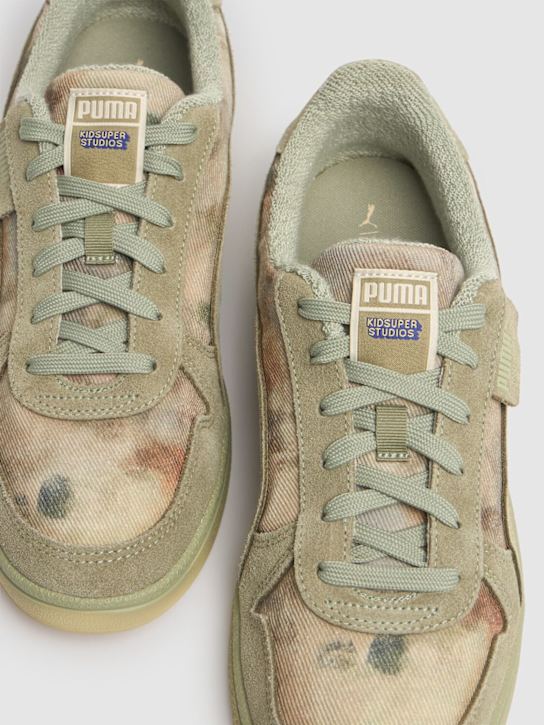 PUMA: KidSuper Indoor distressed sneakers - Khaki - men_3 | Luisa Via Roma