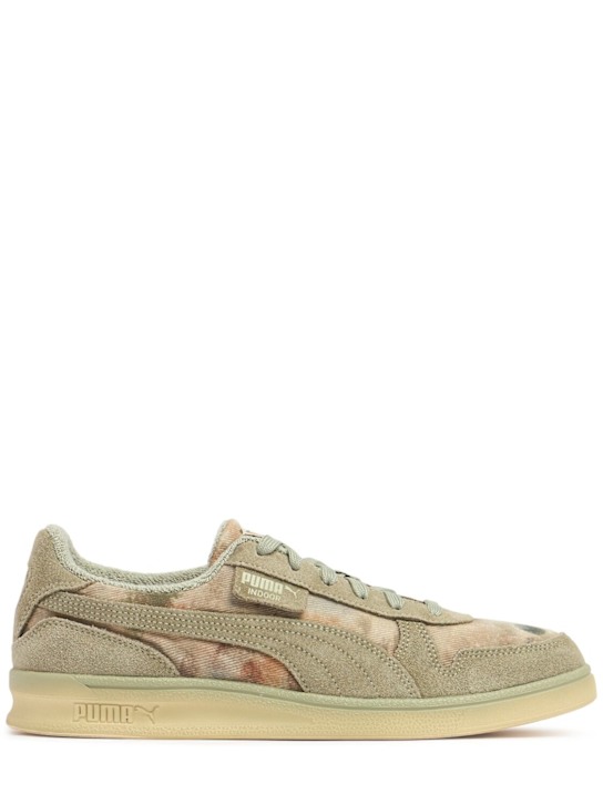 PUMA: KidSuper Indoor distressed sneakers - Khaki - men_0 | Luisa Via Roma