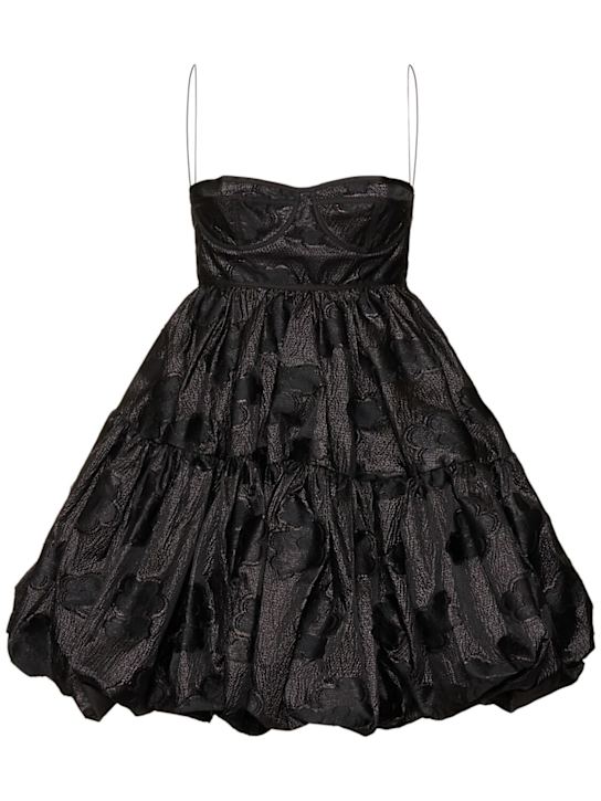 Cecilie Bahnsen: Osha kumo fil-coupé mini dress - Black - women_0 | Luisa Via Roma