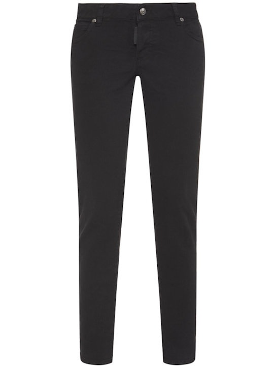 Dsquared2: Jennifer low rise skinny jeans - Black - women_0 | Luisa Via Roma