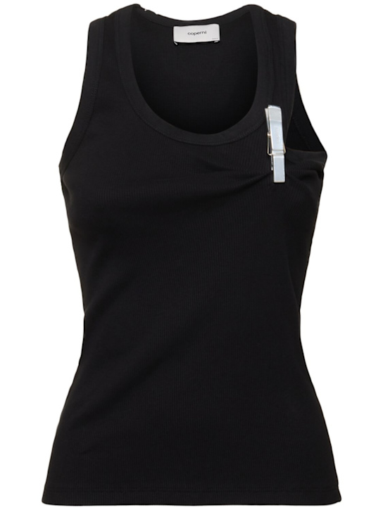 Coperni: Washing clip rib tank top - women_0 | Luisa Via Roma