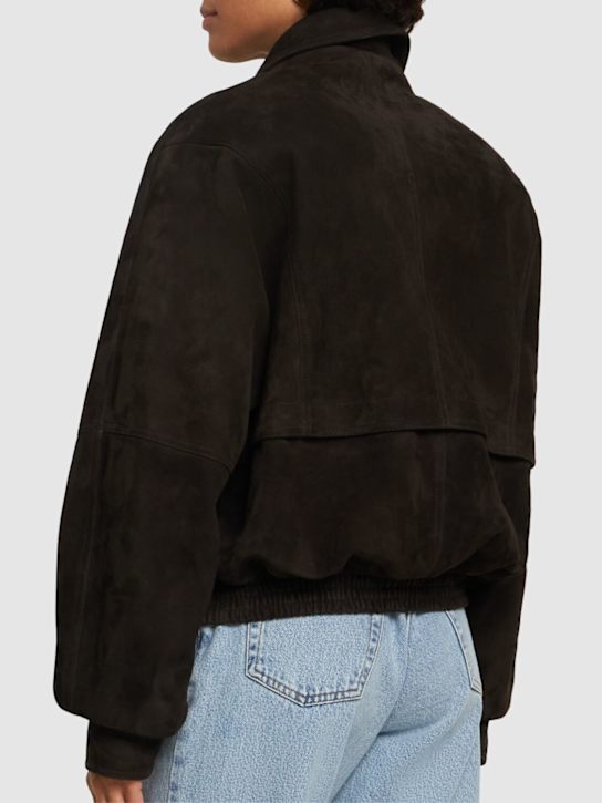 Magda Butrym: Suede zip-up jacket - women_2 | Luisa Via Roma