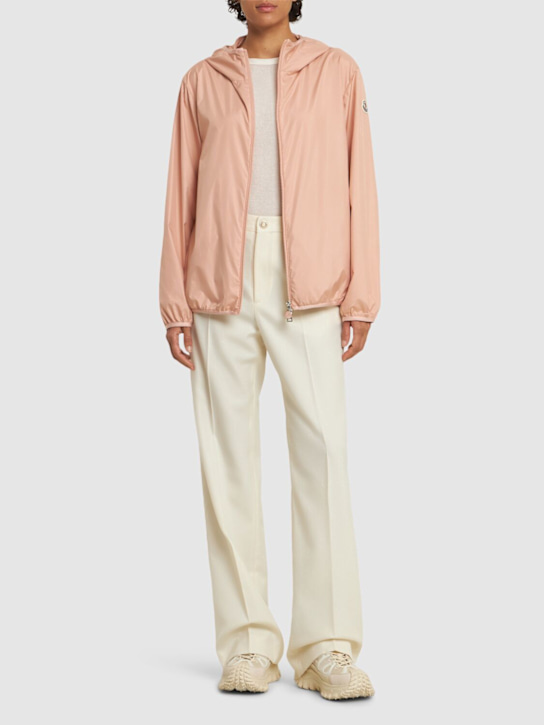 Moncler: Fegeo hooded tech windbreaker jacket - Pink - women_1 | Luisa Via Roma