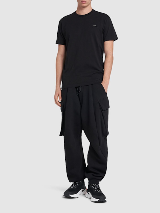 Dsquared2: T-Shirt aus Baumwolle im Cool Fit - Schwarz - men_1 | Luisa Via Roma
