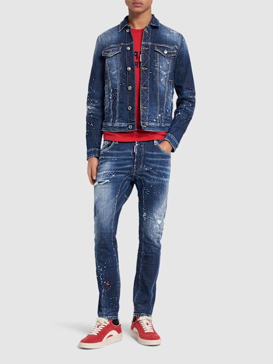 Dsquared2: Dan denim jacket - Navy - men_1 | Luisa Via Roma