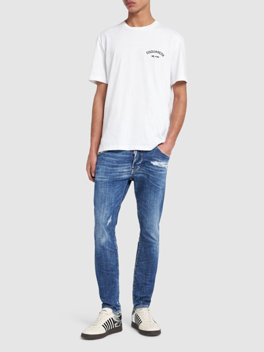 Dsquared2: Camiseta de algodón - Blanco - men_1 | Luisa Via Roma