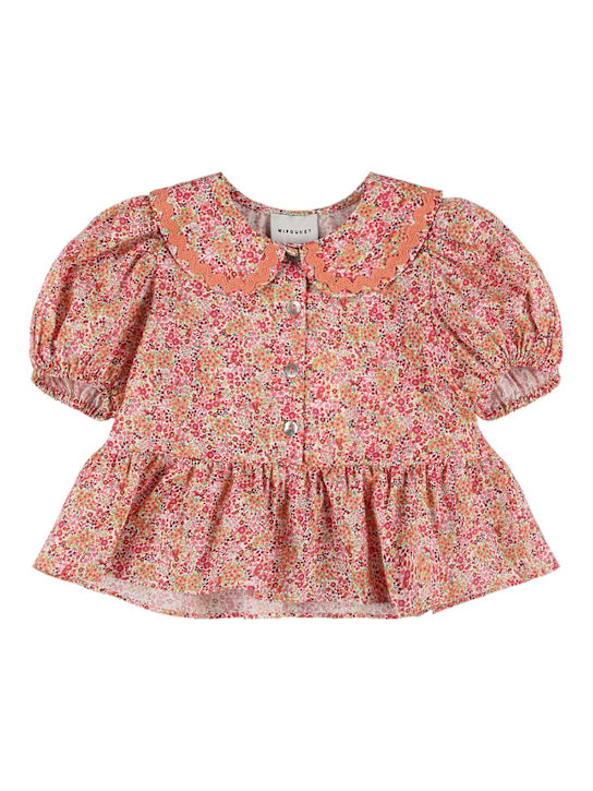 Mipounet: Bedrucktes Hemd aus Baumwollvoile - kids-girls_0 | Luisa Via Roma