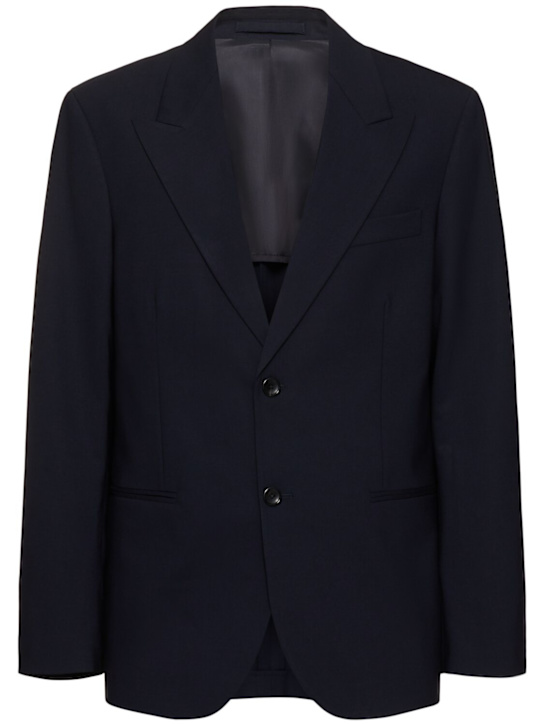 Seven Gauge: Single breast tropical wool blend blazer - men_0 | Luisa Via Roma