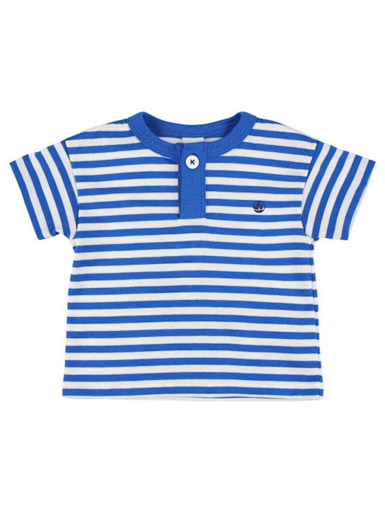 Petit Bateau: Striped cotton jersey t-shirt - kids-boys_0 | Luisa Via Roma
