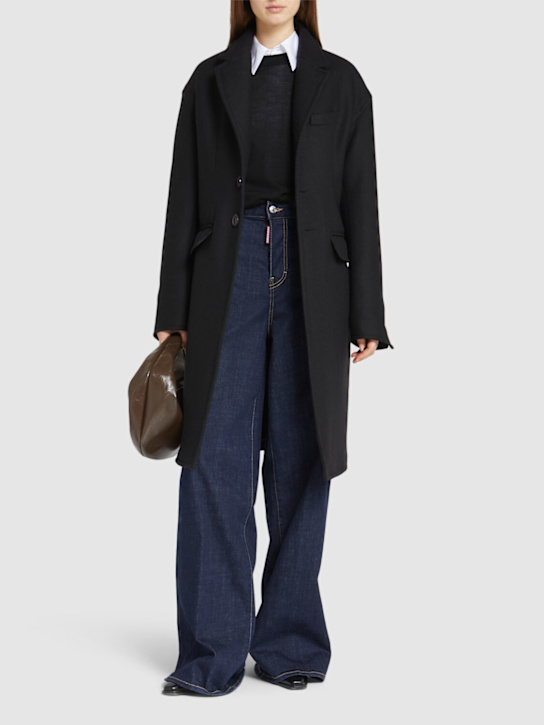 Dsquared2: Double breasted wool blend coat - women_1 | Luisa Via Roma
