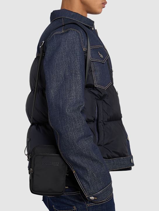 Dsquared2: Dsquared2 logo cordura crossbody bag - men_1 | Luisa Via Roma