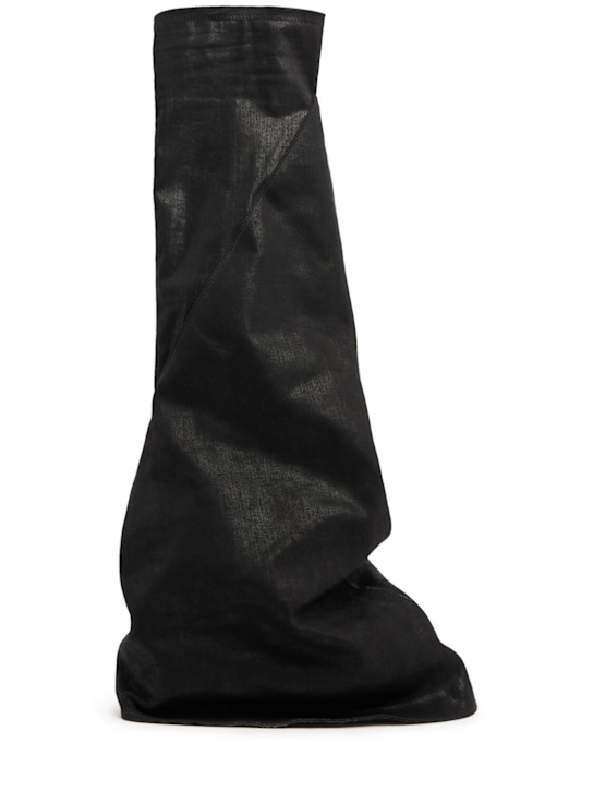 Rick Owens DRKSHDW: 20mm Fetish denim over-the-knee boots - women_0 | Luisa Via Roma