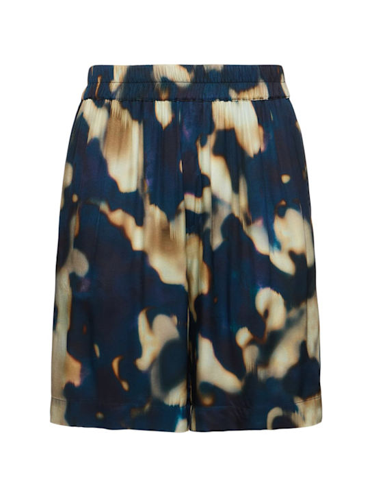 Laneus: Viscose Bermuda shorts - Multicolor - men_0 | Luisa Via Roma