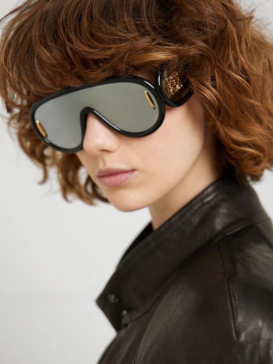Loewe: Paula's Ibiza面具太阳镜 - 黑色/烟色 - women_2 | Luisa Via Roma