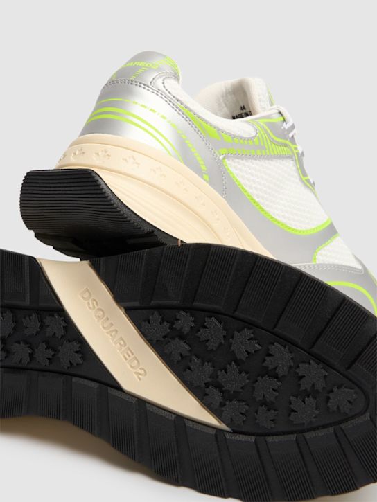 Dsquared2: fabric sneakers - Silver - men_3 | Luisa Via Roma