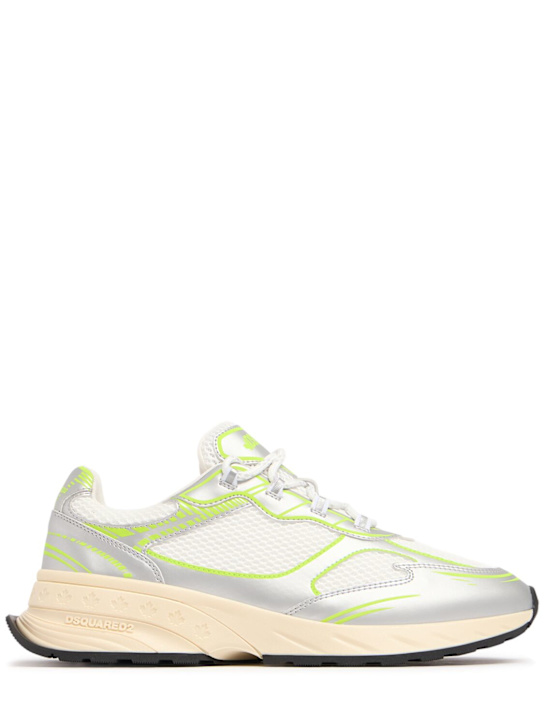 Dsquared2: fabric sneakers - Silver - men_0 | Luisa Via Roma