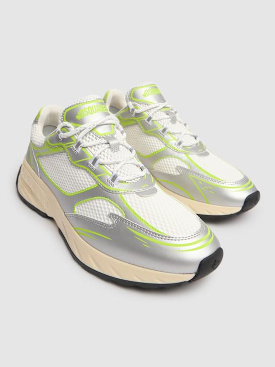 Dsquared2: fabric sneakers - Silver - men_2 | Luisa Via Roma
