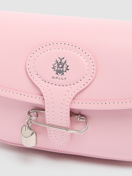 Bally: SW Beckett leather shoulder bag - Cotton Candy - women_4 | Luisa Via Roma