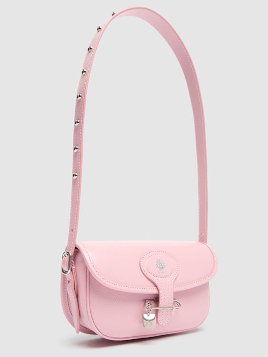 Bally: SW Beckett leather shoulder bag - Cotton Candy - women_3 | Luisa Via Roma