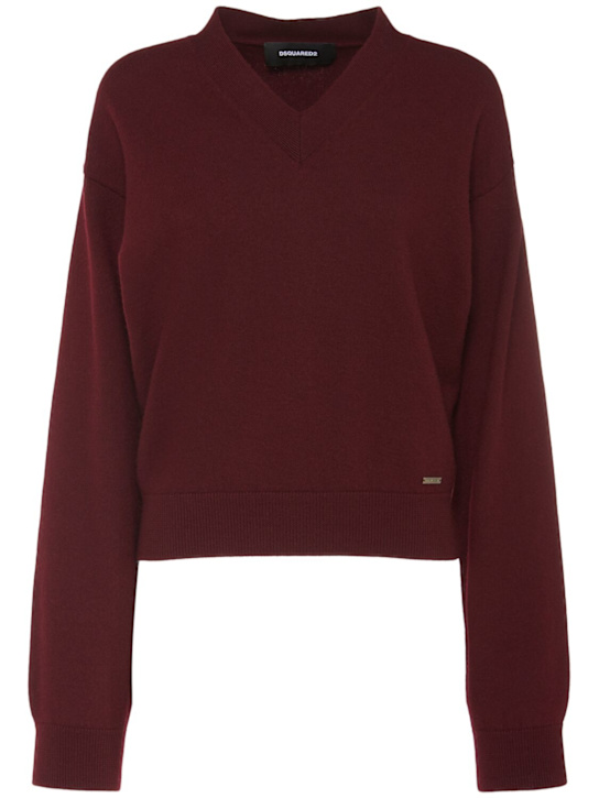 Dsquared2: Wool V-neck sweater - women_0 | Luisa Via Roma
