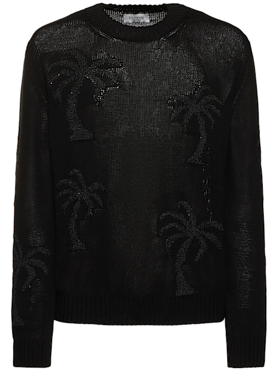 Laneus: Knit sweater - Nero/Black - men_0 | Luisa Via Roma