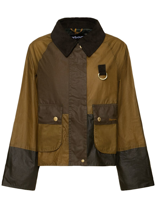 BARBOUR: Giacca corta Alma in cotone cerato - women_0 | Luisa Via Roma