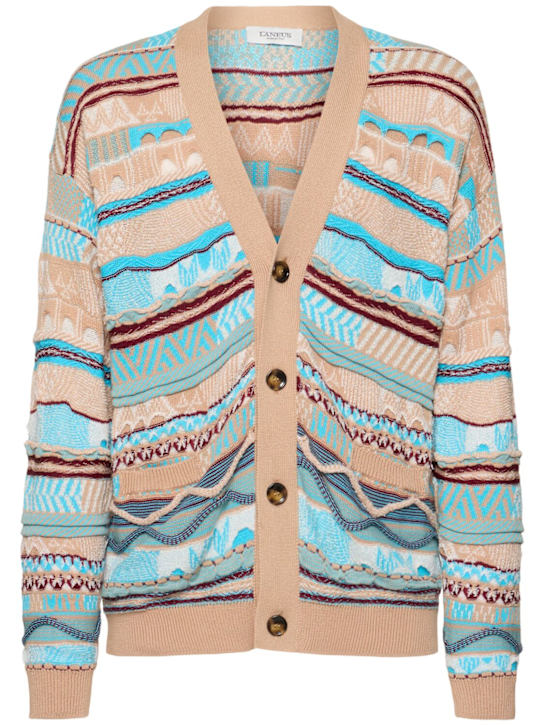 Laneus: Knitted cardigan - Cielo/Sky - men_0 | Luisa Via Roma