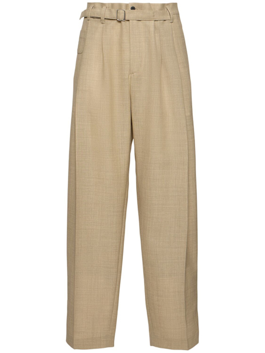 Jacquemus: Le pantalon canevas pants - Beige - men_0 | Luisa Via Roma