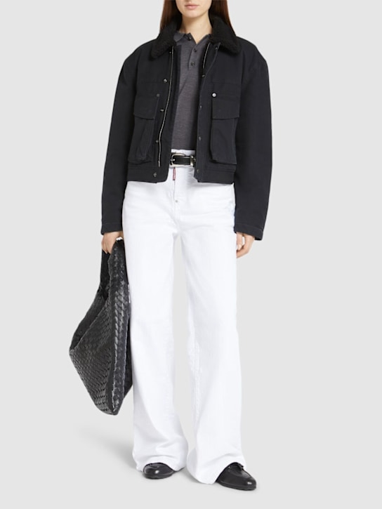 Dsquared2: Icon Aviator jacket - Black - women_1 | Luisa Via Roma