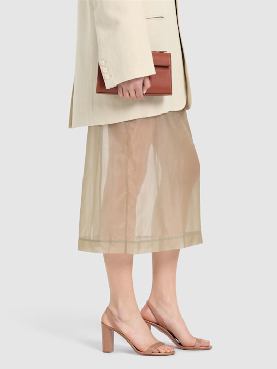 Aquazzura: 85mm So Nude leather sandals - women_1 | Luisa Via Roma