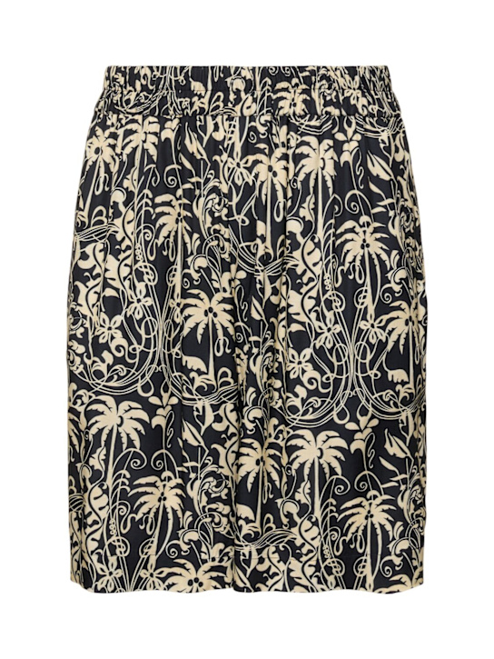 Laneus: Viscose Bermuda shorts - Nero/Black - men_0 | Luisa Via Roma