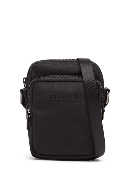 Dsquared2: Dsquared2 logo cordura crossbody bag - men_0 | Luisa Via Roma