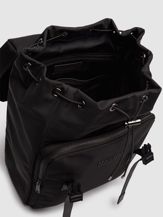 Dsquared2: Cordura Dsq2 backpack - Black - men_5 | Luisa Via Roma