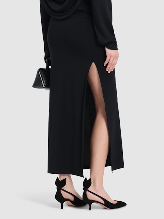 Aquazzura: 50mm Bow Tie suede pumps - women_1 | Luisa Via Roma