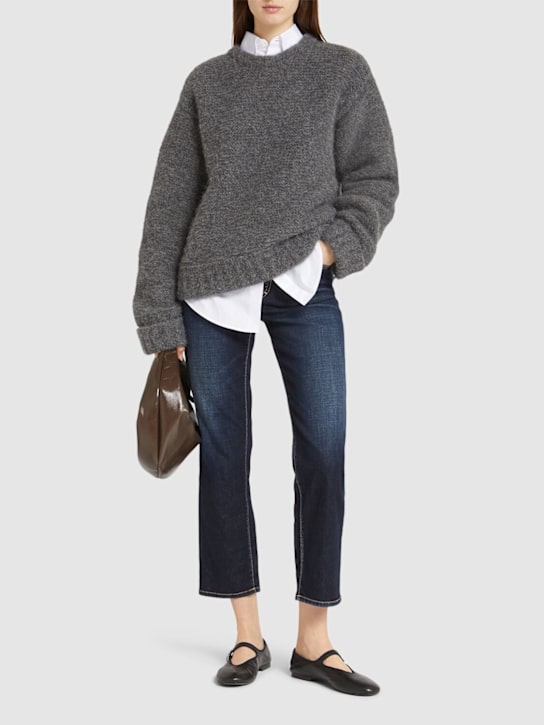 Dsquared2: Boston stretch denim straight jeans - Blue - women_1 | Luisa Via Roma