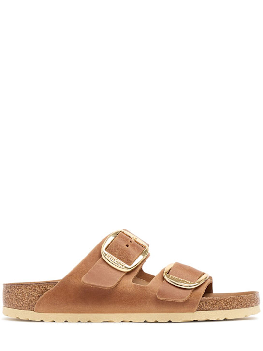 BIRKENSTOCK: Arizona Big Buckle oiled leather sandals - women_0 | Luisa Via Roma