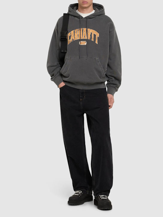 Carhartt WIP: Library print cotton blend hoodie - men_1 | Luisa Via Roma