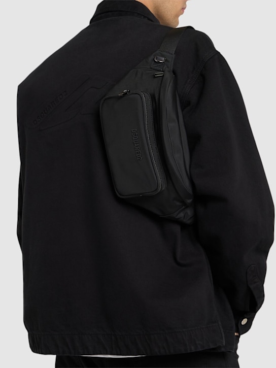 Dsquared2: Bum Bag cordura belt bag - Black - men_2 | Luisa Via Roma